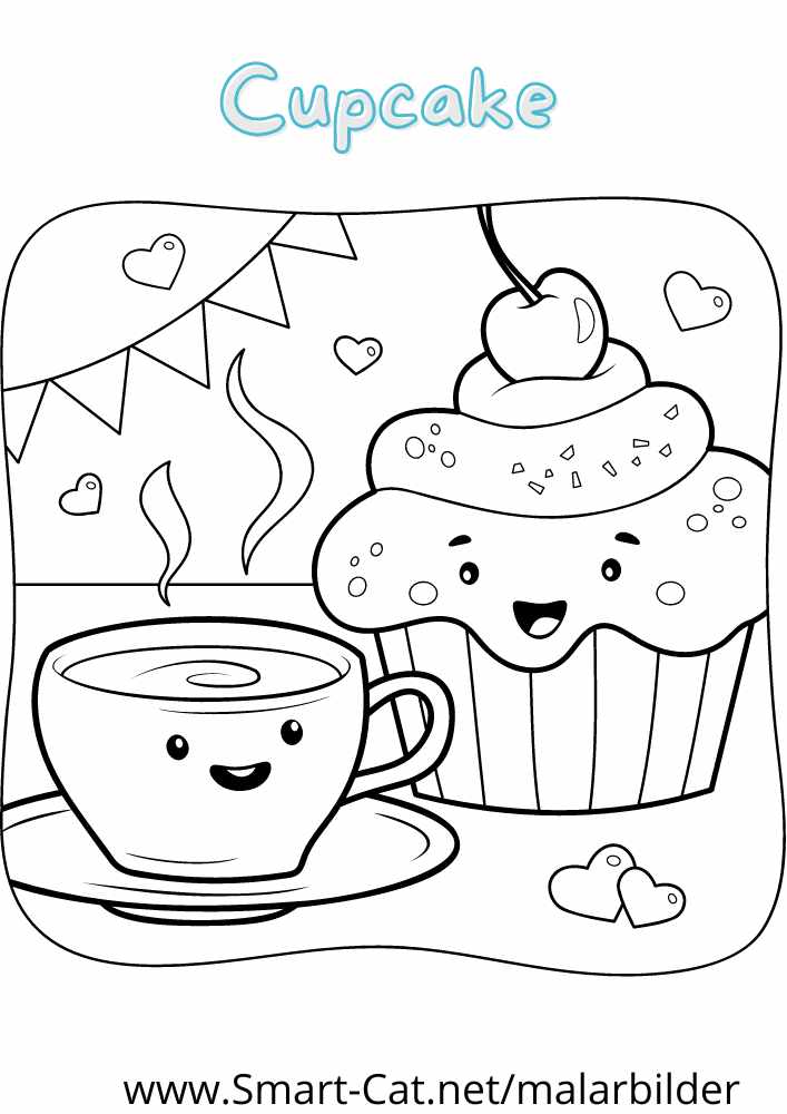 Målarbild Cupcake Gratis målarbild att skriva ut