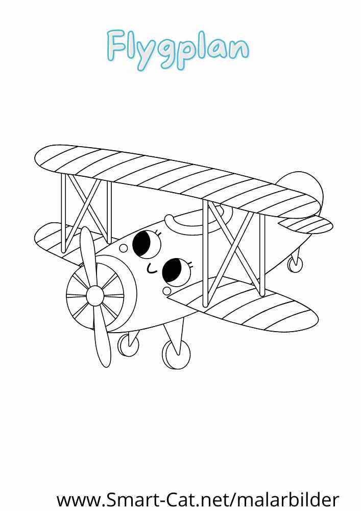 Målarbild flygplan Gratis målarbild att skriva ut