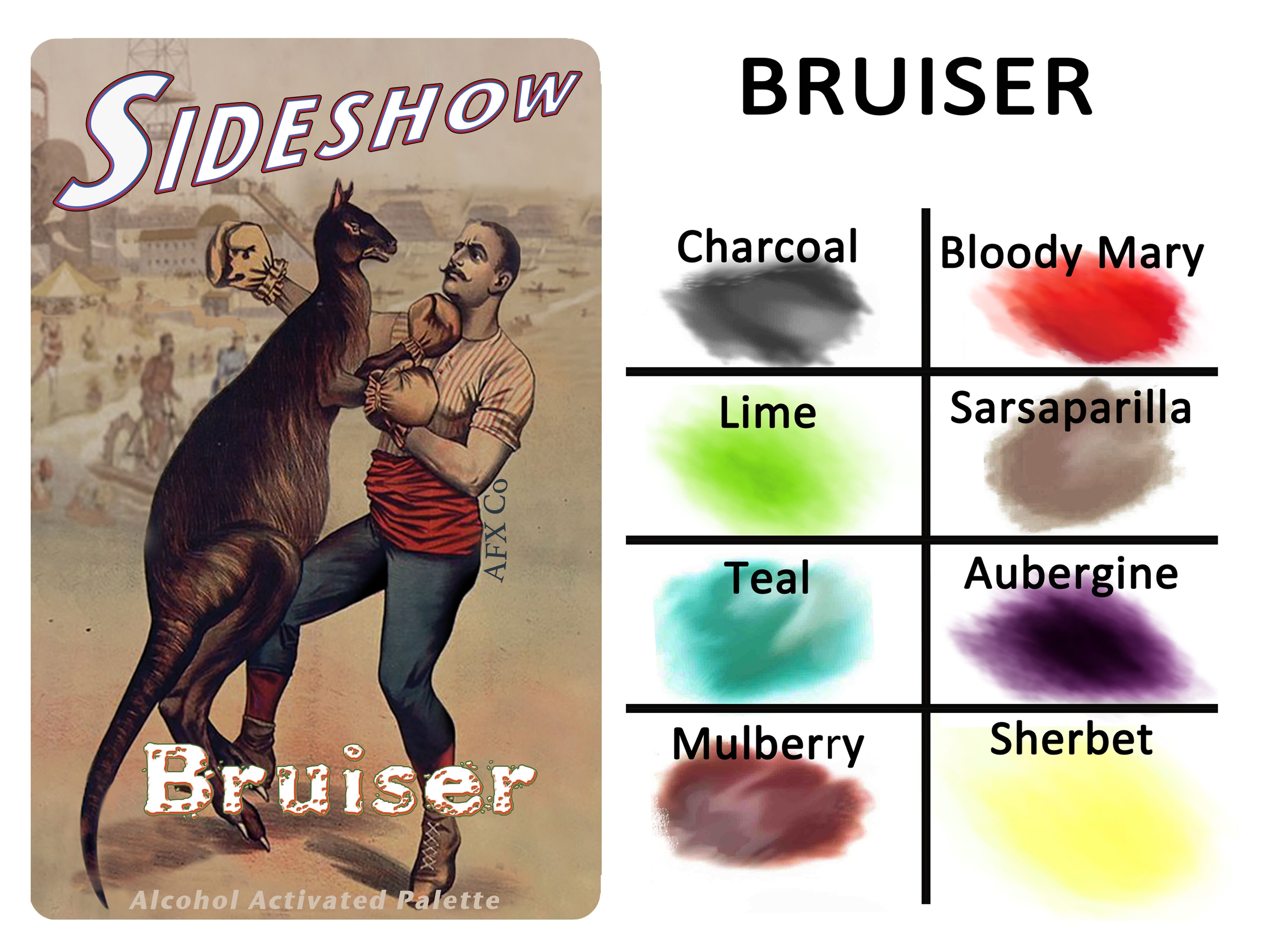 Sideshow Palett - Bruiser - 8 färger - 2