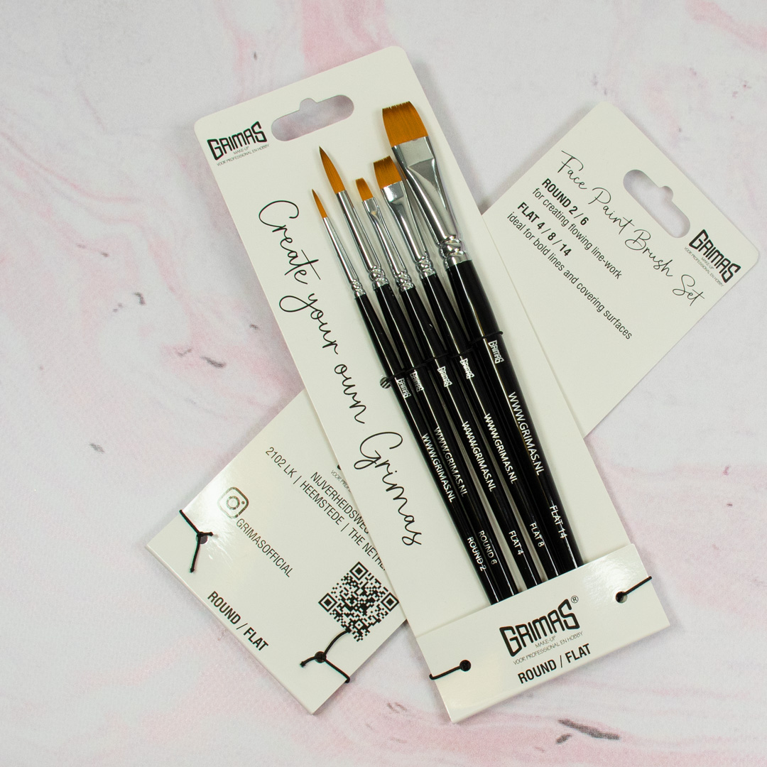 Pensel Set Bruch Artificial Hair ROUND/FLAT - 5 Penslar - 2