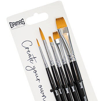Pensel Set Bruch Artificial Hair ROUND/FLAT - 5 Penslar