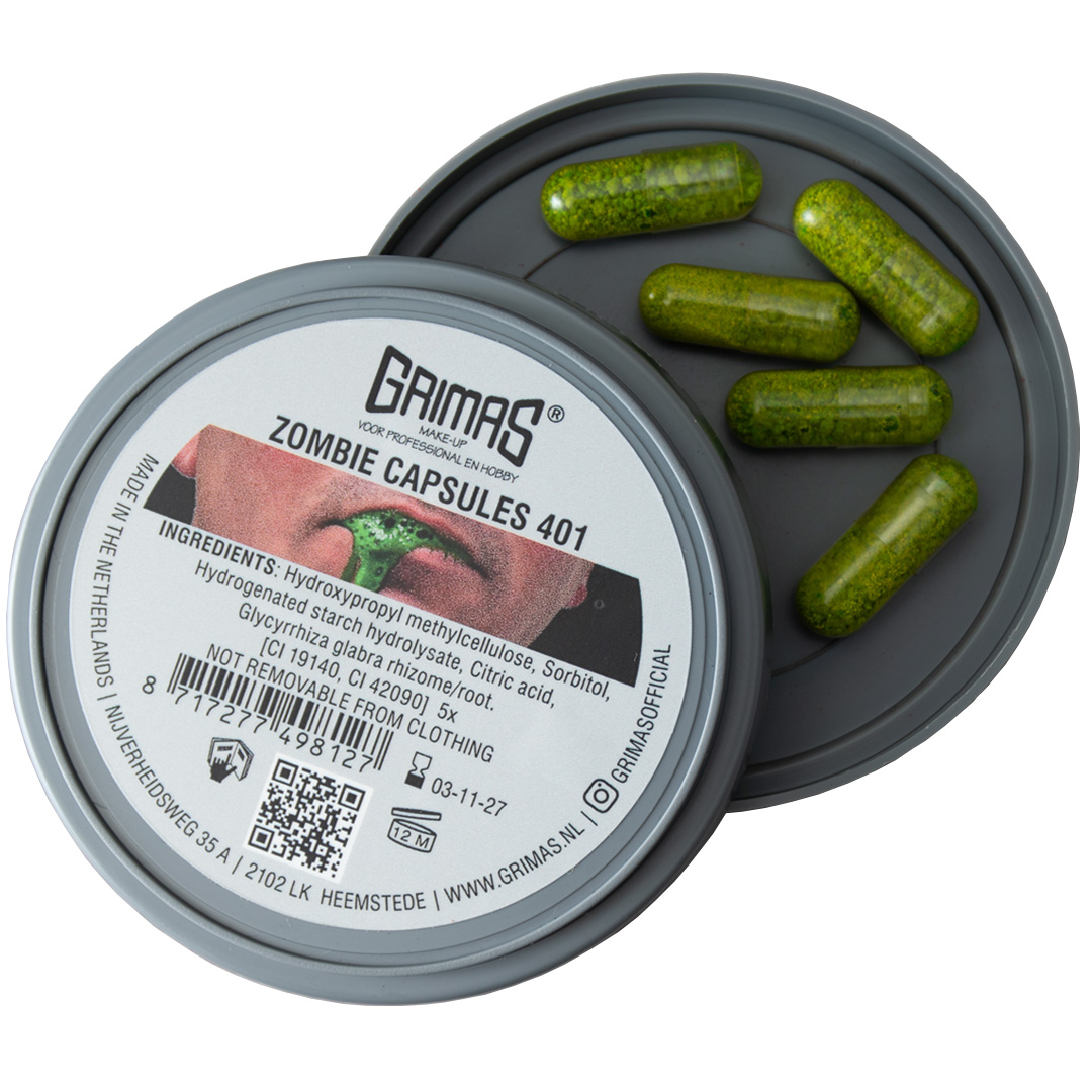 Zombie Capsules 401 GRÖNA 5 st - Grimas