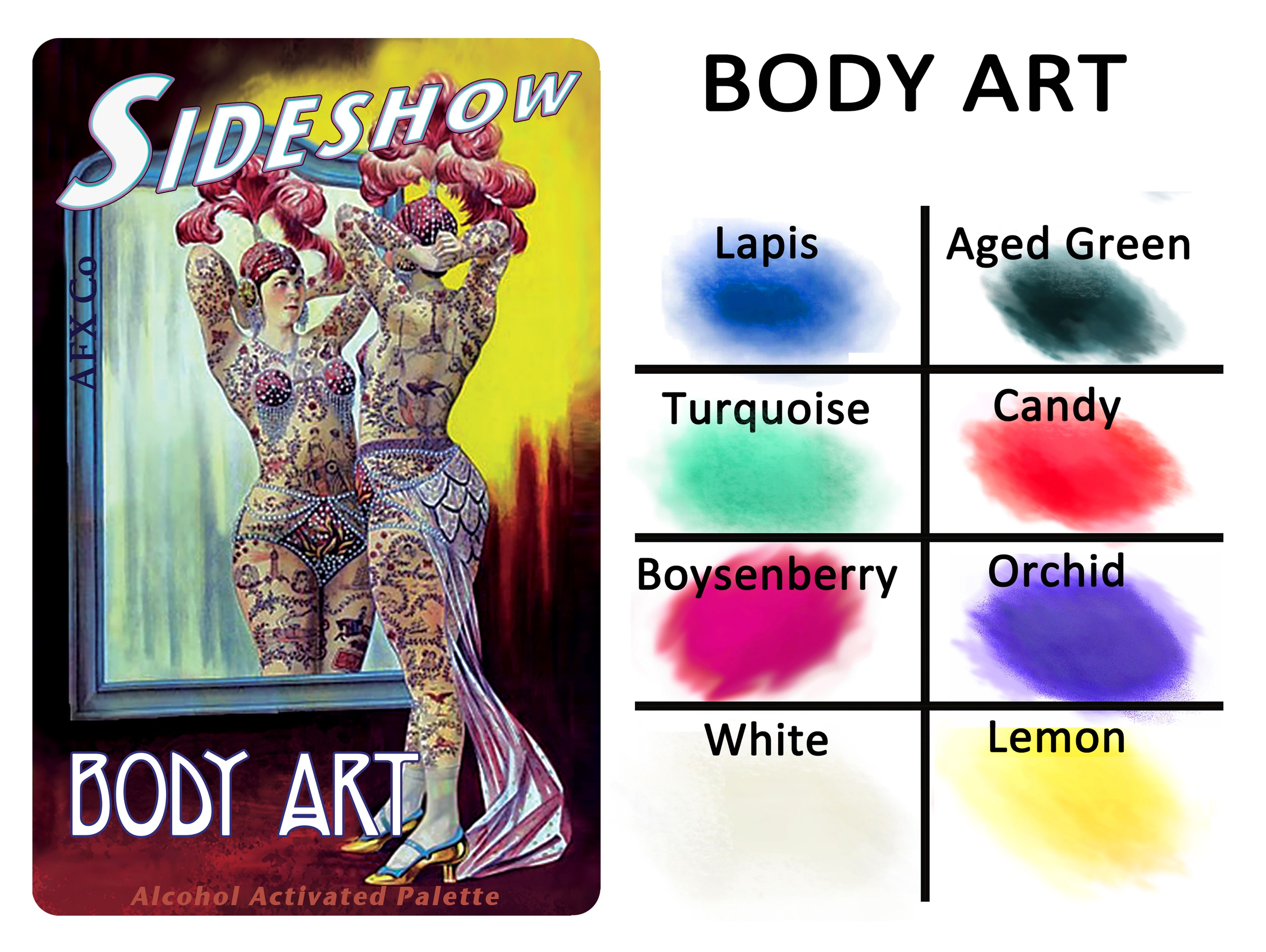 Sideshow Palett - Body Art - 8 färger - 2