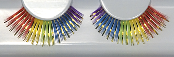 Grimas Ögonfransar / Eyelashes 228 - Regnbåge med Guld Glitter