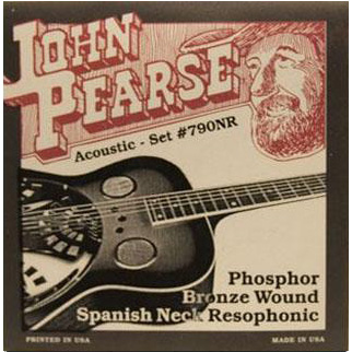 John Pearse 790NR Phosphor Bronze Acoustic Spanish Neck Resophonic 013-056 