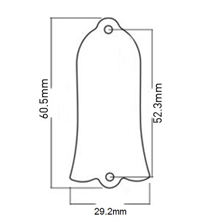 Truss Rod Cover Plate "Church Bell" (Black)  - 2