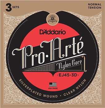 D'Addario Pro-Arte EJ45-3D Normal Tension (3-Pack)