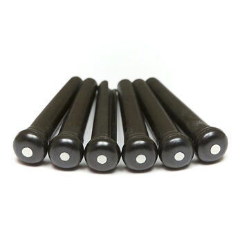 PP-2122-00 Tusq Bridge Pins Black (White Dot)