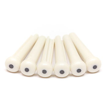 PP-1122-00 Tusq Bridge Pins White (Black Dot) 