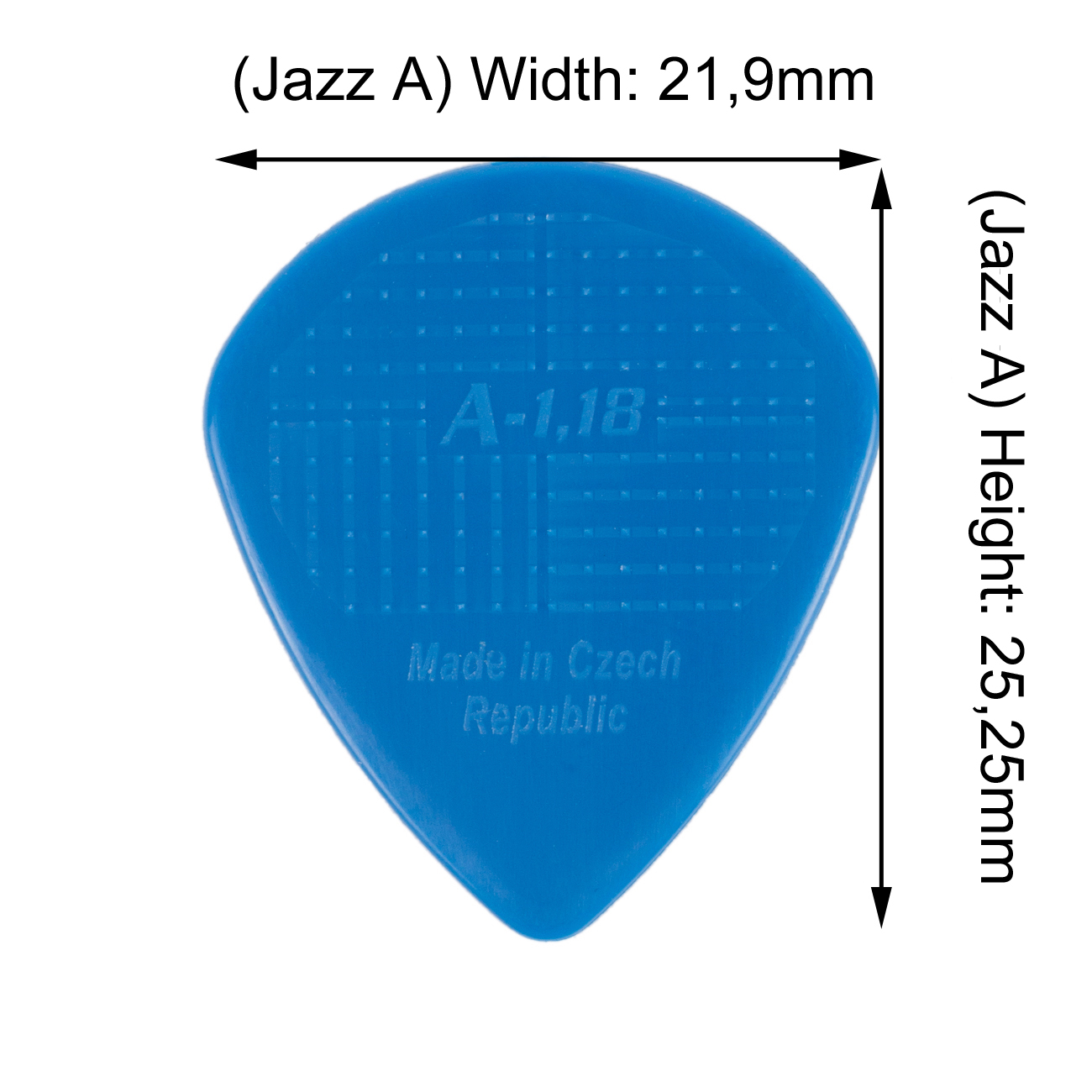 D-GRIP Premium JAZZ A Nylon Picks (6-Pack) - 3