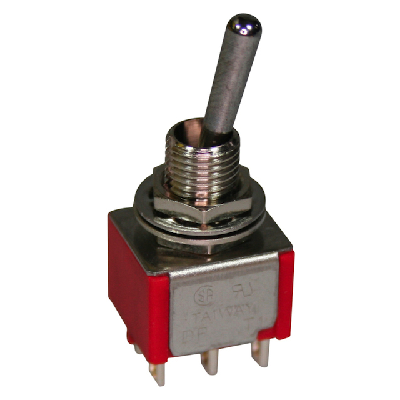 Mini Toggle Switch On-On-On  (DPDT)