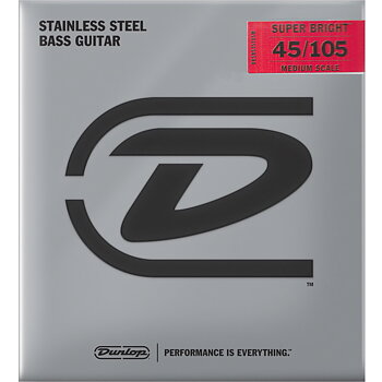 Dunlop Super Bright™ Stainless Steel Bass 045-105 (Medium Scale)