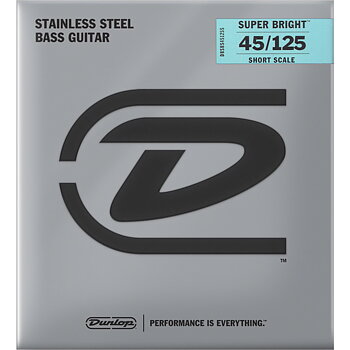 Dunlop Super Bright™ Stainless Steel Bass 045-125 Short Scale (5-string)