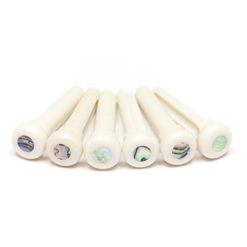 PP-1000 Tusq Bridge Pins White (Paua Inlay)
