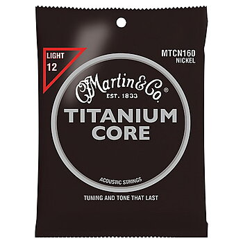 Martin MTCN160 Titanium Core Pure Nickel Acoustic Strings 012-055