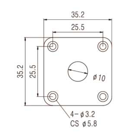Jack Plate Square (Gold) - 2