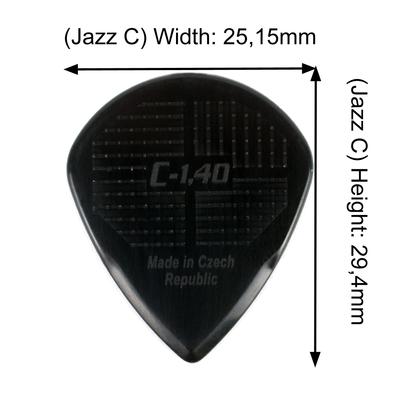 D-GRIP Premium JAZZ C Nylon Picks - 2