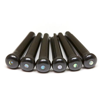 PP-2182 Tusq Bridge Pins Black (Paua dot) 