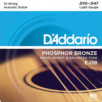 D'Addario EJ38 010-047 (12-String)