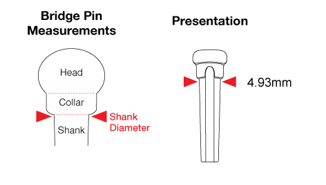 PP-4000-00 Tusq Bridge Pins (White)  - 3