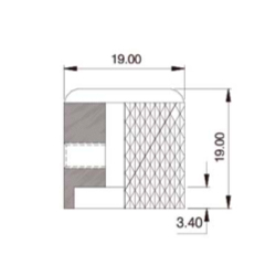 Metal Potentiometer Half Dome Knob (Set screw) - 2