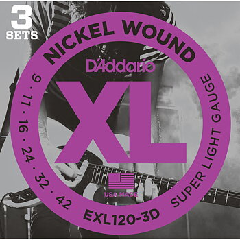 D'Addario EXL120-3D Super Light 009-042 (3-Pack)