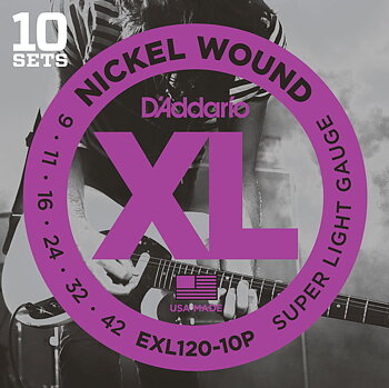 D'Addario EXL120-10D Super Light 009-042 (10-Pack)