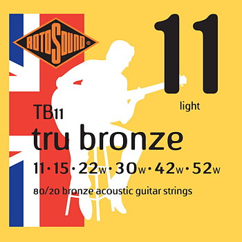 Rotosound TB11 Tru Bronze 80/20 Acoustic Strings 011-052