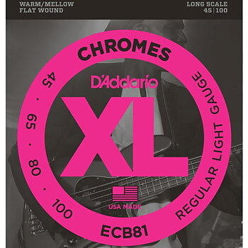D'Addario ECB81 Flatwound Chromes 045-100
