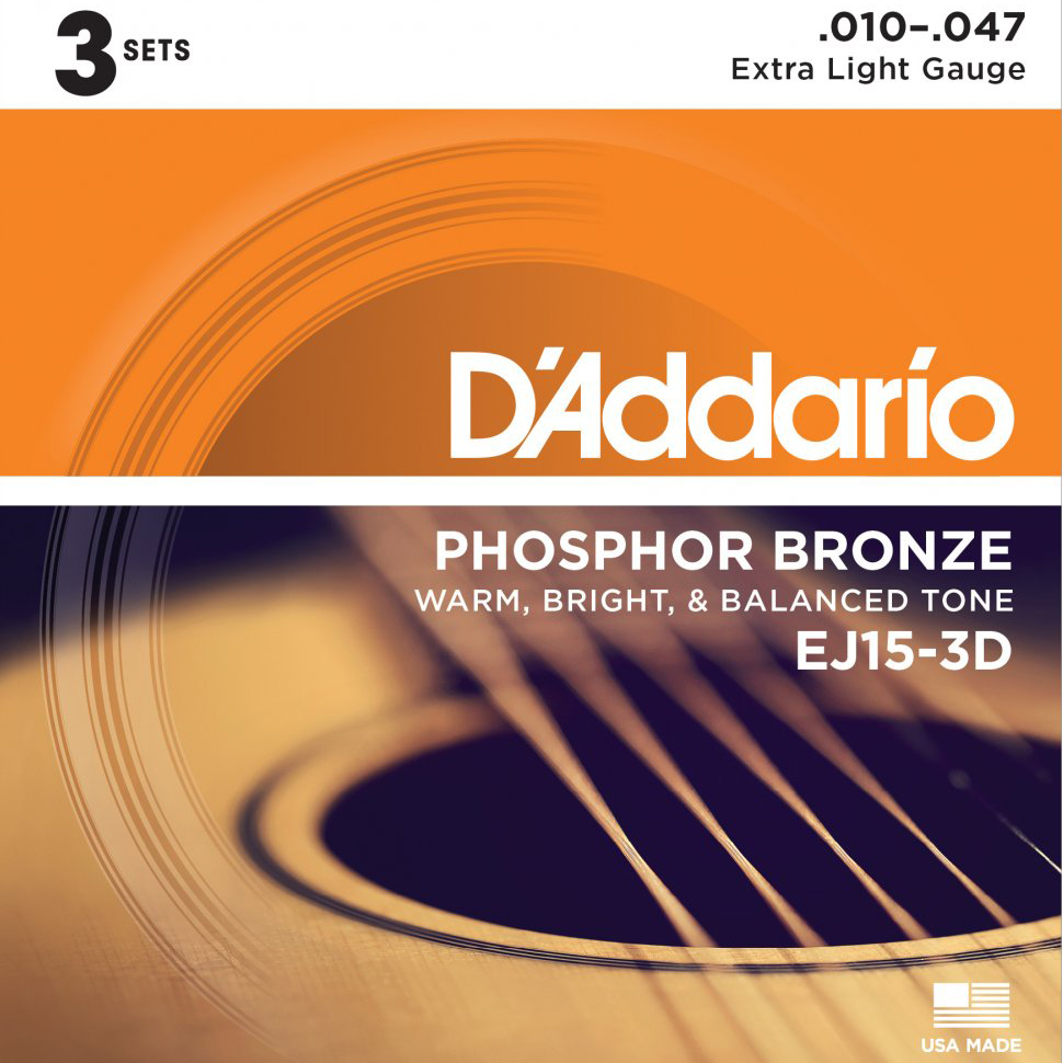 D'Addario EJ15-3D 010-047 (3-Pack)