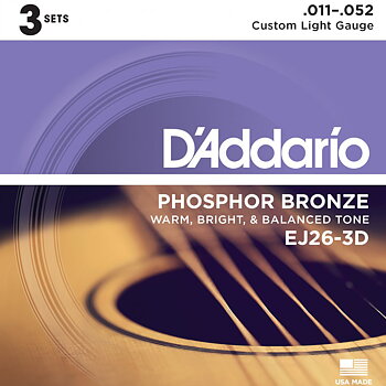 D'Addario EJ26-3D 011-052 (3-Pack)