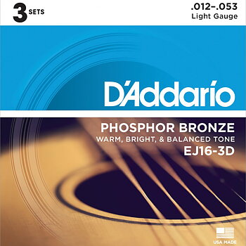 D'Addario EJ16-3D 012-053 (3-Pack)