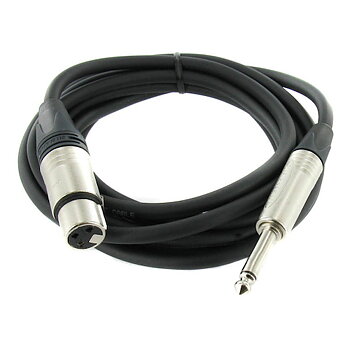 Cordial & Neutrik XLR Female - 6,35mm Mono Plug Microphone Cable (3m)