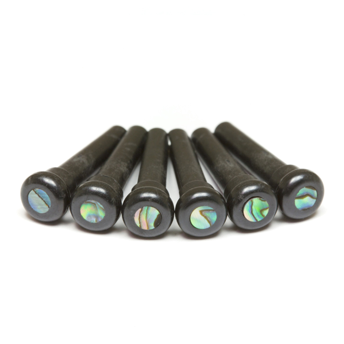 PP-2000-00 Tusq Bridge Pins Black (Paua Shell)