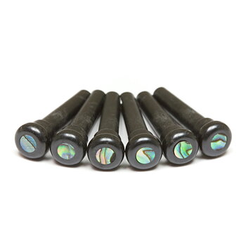 PP-2000-00 Tusq Bridge Pins Black (Paua Shell)