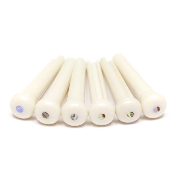 PP-1182 Tusq Bridge Pins White (Paua Shell) 