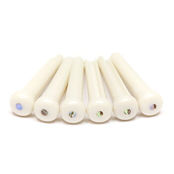 PP-1182 Tusq Bridge Pins White (Paua Shell) 