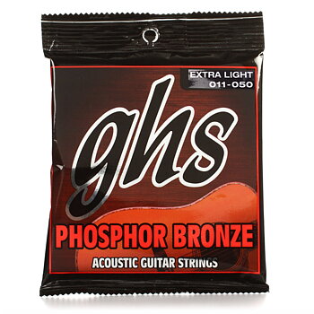 GHS Phosphor Bronze Extra Light Acoustic Strings 011-050