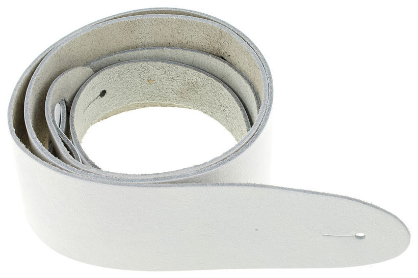 Planet Waves Basic Classic Leather Guitar Strap (White) - 2