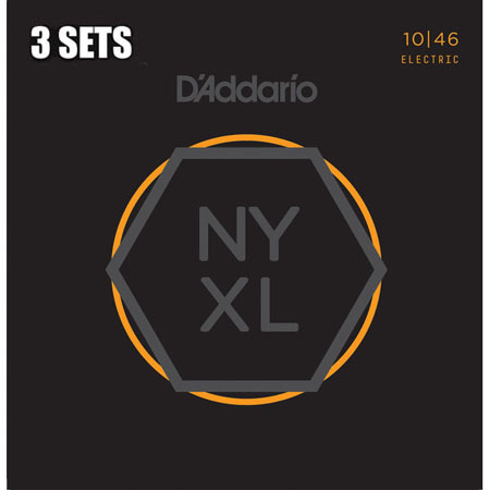 D'Addario NYXL1046-3P Nickel Wound 010-046 (3-Pack)