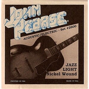 John Pearse 2600 Acoustic/Electric Nickel Wound Jazz Strings 011-050