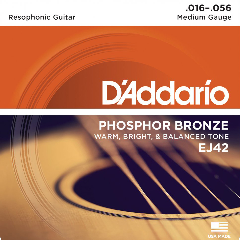 D'Addario EJ42 Resophonic Guitar Strings 016-056