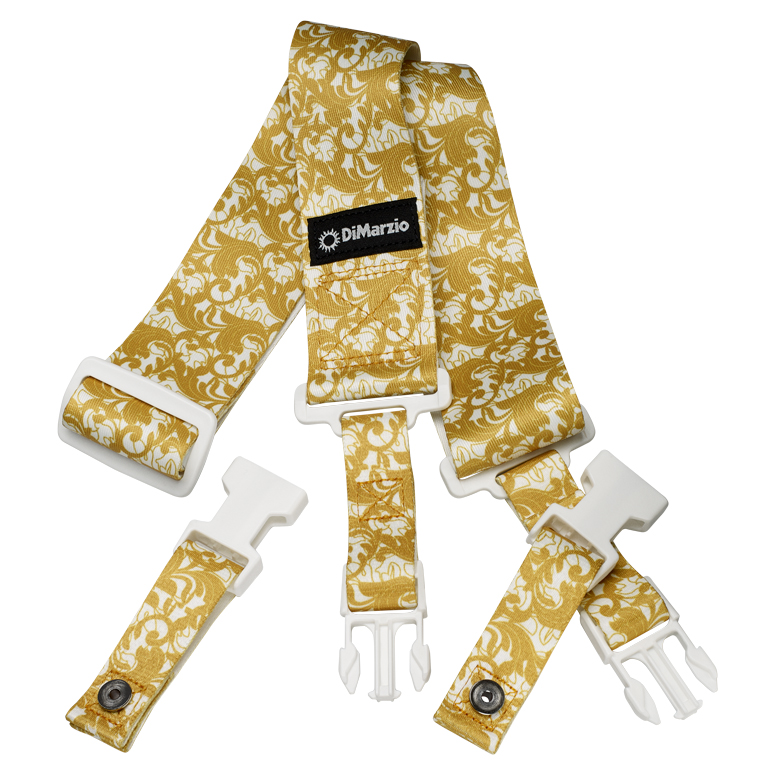 Dimarzio DD2251 ClipLock UTOPIA Strap (White Gold)
