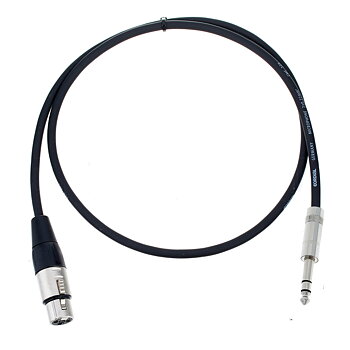 Cordial & Neutrik XLR Female - REAN 6,35mm Stereo Plug Microphone Cable (1m)