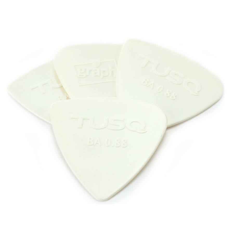 Graph Tech TUSQ Bi-Angle Picks White 0.88mm - Bright Tone 4-Pack