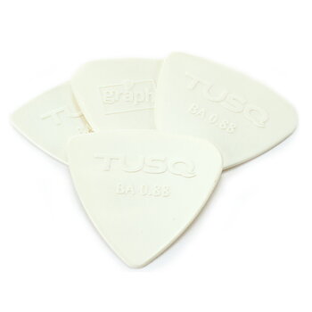 Graph Tech TUSQ Bi-Angle Picks White 0.88mm - Bright Tone 4-Pack