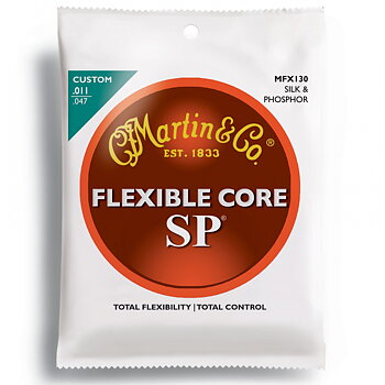 Martin MFX130 Silk & Phosphor Acoustic Guitar Strings 011-047