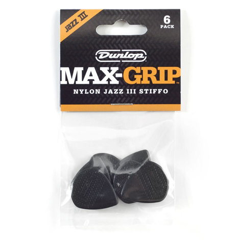 Dunlop Jazz 3 Max Grip (Black 6-Pack)