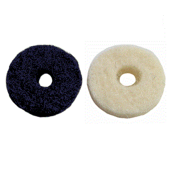 Felt Washer For Strap Button (Black & White)