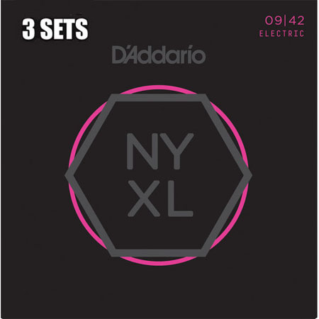 D'Addario NYXL0942-3P Nickel Wound 009-042 (3-Pack)